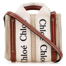 Chloé Chloe Woody Nano Canvas Lederhandtasche
