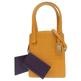 Louis Vuitton Ondine Lizard 2WAY Bag Yellow
