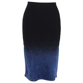 Gonna a matita midi sfumata Roland Mouret in lana nera e blu
