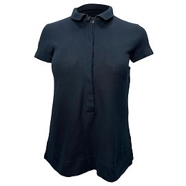 Polo Akris Piqué in cotone nero
