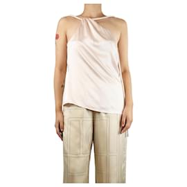 Autre Marque Top de seda rosa claro de un hombro - talla L
