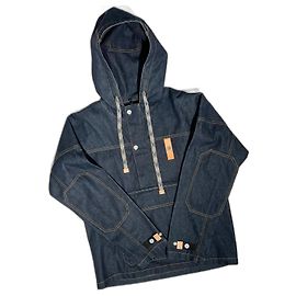 Loewe Denim Hoodie Marineblau