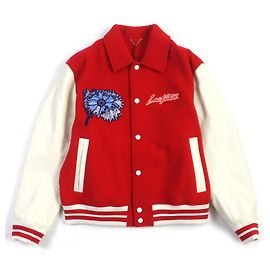 Chaqueta Varsity Bordada Louis Vuitton Roja Blanca