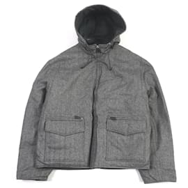 Giacca reversibile in piuma HERMES in cashmere e nylon grigia 52 - Hermès