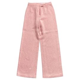 Calças Apriori Rosa de Lã e Seda Espinha de Peixe - Autre Marque
