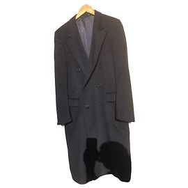Cappotto Yves Saint Laurent in lana blu Uomo Taglia 50