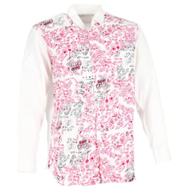 Camicia a maniche lunghe stampata Comme Des Garçons in cotone bianco - Comme Des Garcons