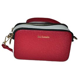 Bolsa de mão Guy Laroche branca e vermelha em material sintético
