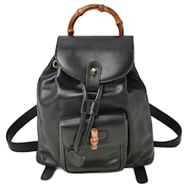Mochila de cuero Gucci Bamboo