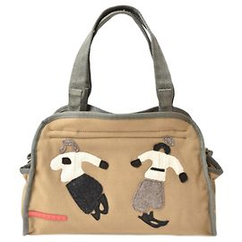 Autre Marque Borsa Boston Pradasports marrone chiaro