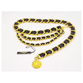 Cinturón collar drapeado triple chunky vintage Chanel