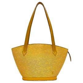 Borsa tote in pelle Epi gialla Louis Vuitton