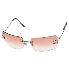 Gafas de sol Chanel Rosa y Plateado de Plástico