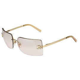 Chanel CC Logo Strass Gold Sonnenbrille 4092-B