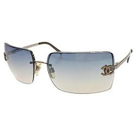 Gafas de sol Chanel Azules y Plateadas con Logo de Cristal