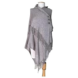 Adagio Poncho Cardigan Beige Kaschmir Merinowolle - Autre Marque