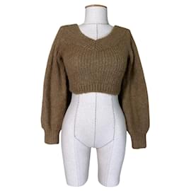 & Other Stories Kurzer Pullover Braun Alpaka Mischung