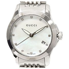 Gucci Weißer Perlmutt G-Timeless Uhr YA126504