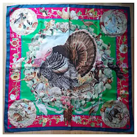Foulard Hermès intitolato 'Fauna e Flora del Texas' di Olivier Kermit