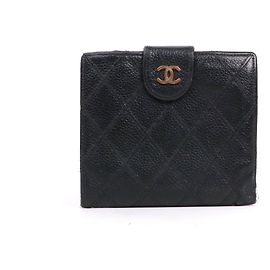 CHANEL - Bolsa de couro caviar preto da Chanel