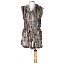 Autre Marque Haust Sudadera con capucha de piel de conejo