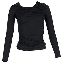 Isabel Marant Twisted Langarmshirt aus schwarzer Viskose