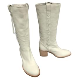 Sartore Lederstiefel creme