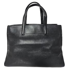 Prada Saffiano Soft Dreifach-Taschen Tote Bag Schwarz
