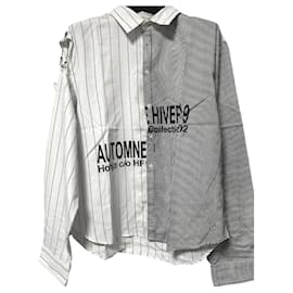Honja c/o HF AH19 Camicia Oversize in Cotone Nero Bianco - Autre Marque