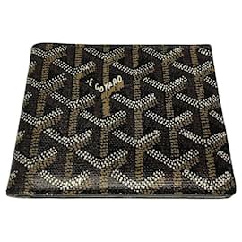 Goyard Leder Portemonnaie Schwarz Monogramm