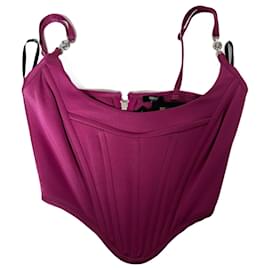 Top corset rosa de Versace