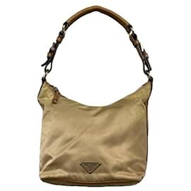 Borsa Prada in nylon beige crema