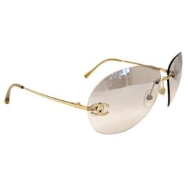 Gafas de sol Chanel Aviador Doradas Strass Plástico