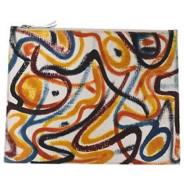 Maison Martin Margiela Maison Margiela Graffiti Reißverschlussbeutel aus mehrfarbigem Leder