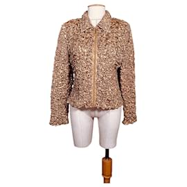 Autre Marque Chaqueta con cremallera Christian Berg Amarilla Dorada Poliéster