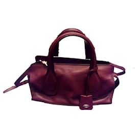 Bolso bandolera Tod's de cuero rojo oscuro
