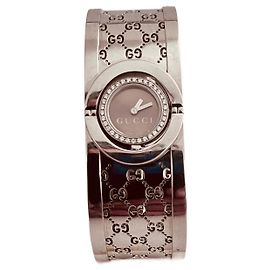 Gucci Twirl Diamant Armbanduhr Edelstahl