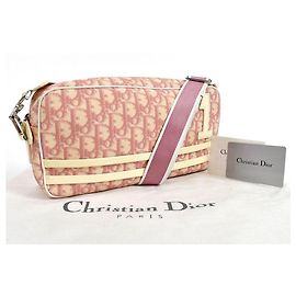 Borsa a spalla Christian Dior Monogram Rosa Nylon