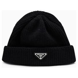 Bonnet Prada Noir Cachemire et Laine