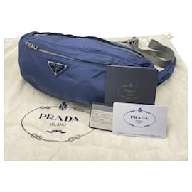 Borsa a Vita Prada Nylon Blu Navy