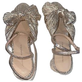 Sandalias Loeffler Randall de tela metálica con lazo