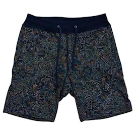 Pantaloncini Supreme Paisley in cotone blu navy