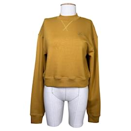 Sportmax Cropped Sweatshirt Gelb Baumwolle