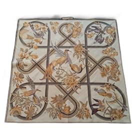 Foulard Hermès Gavroche in seta nero beige