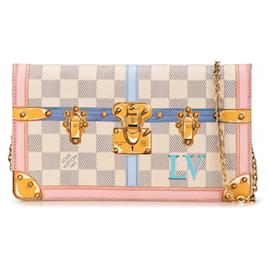 Louis Vuitton Pochette Summer Trunks Damier Azur Beige