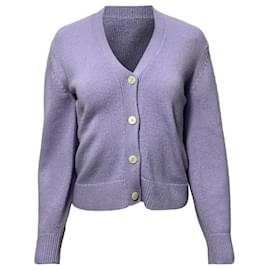 Lila Cashmere-Cardigan von Theory Shaped