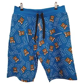 Moschino Shorts Blau mit Bären Motiv