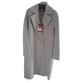 Abrigo Max Mara Studio de Cachemira y Lino Beige Rosado