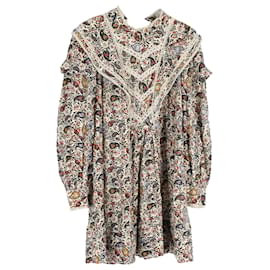 Abito Mini Paisley Rebel Étoile Isabel Marant in cotone stampato floreale