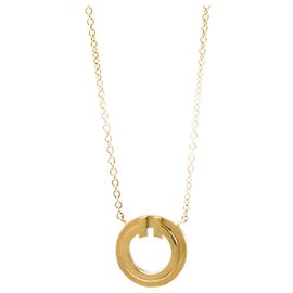 Tiffany & Co Tiffany T Zwei-Kreis-Pendelkette aus Roségold
